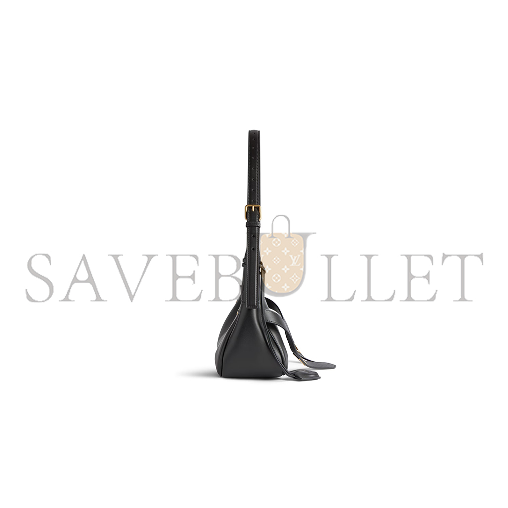 BALENCIAGA WOMEN'S BEL AIR SMALL SHOULDER BAG IN BLACK 8106802ABAV1000 (29.9*19.8*17cm)